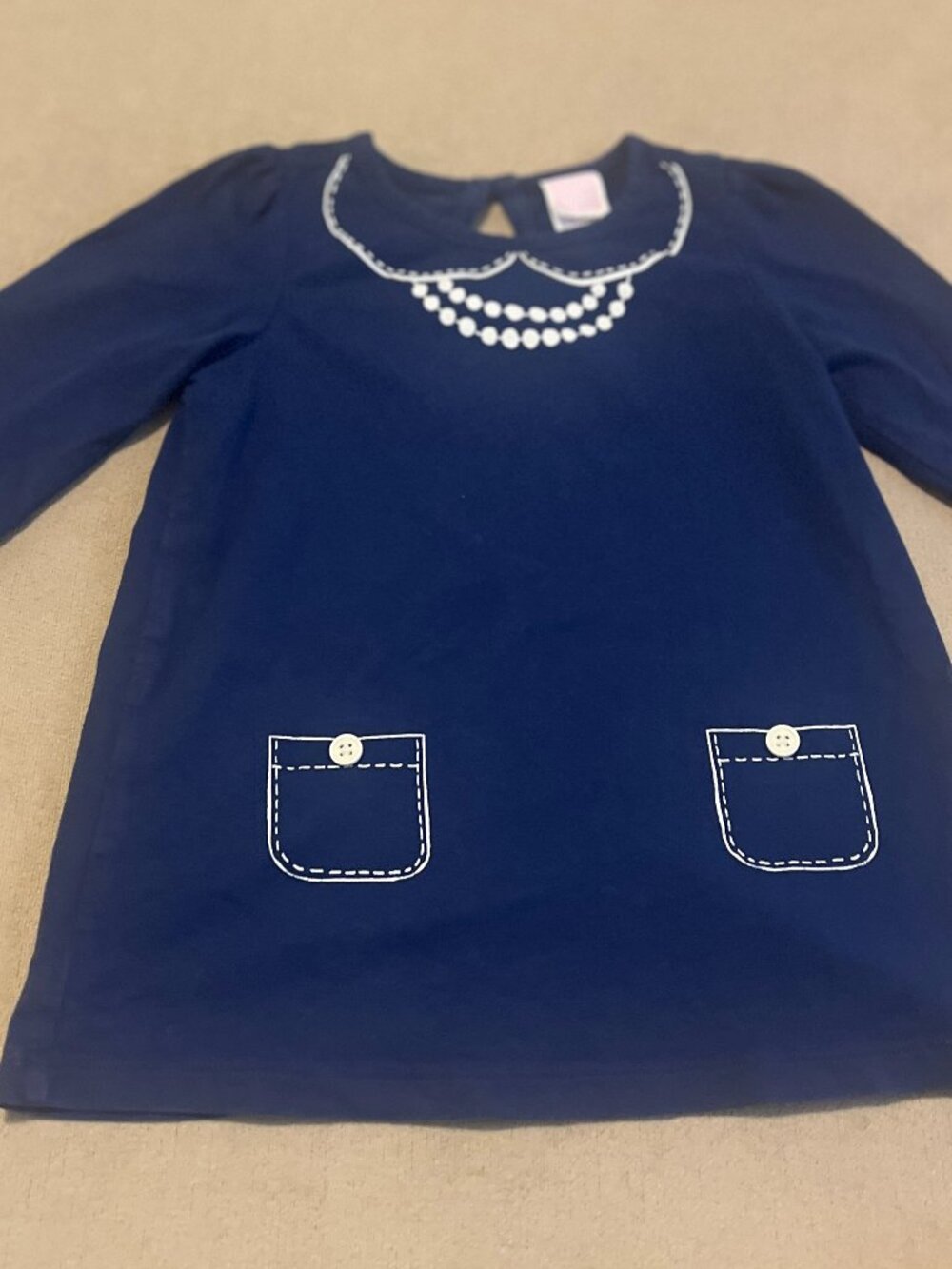 Janie and Jack Girls Blue Dress Long Sleeves Size 2T